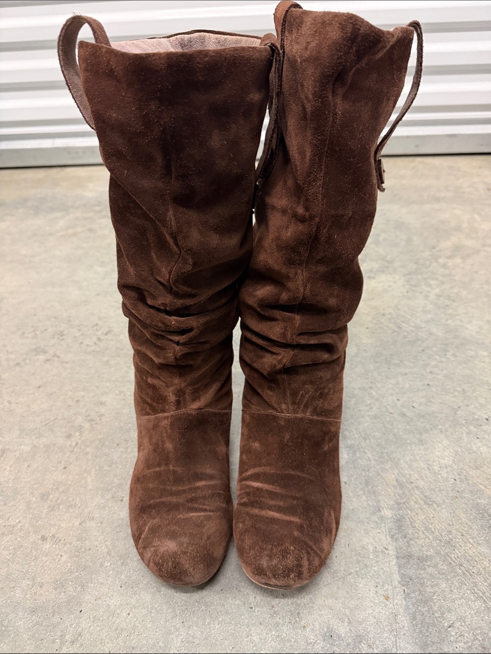 UGG Vintage Y2K Brown Suede Slouch Knee Boots